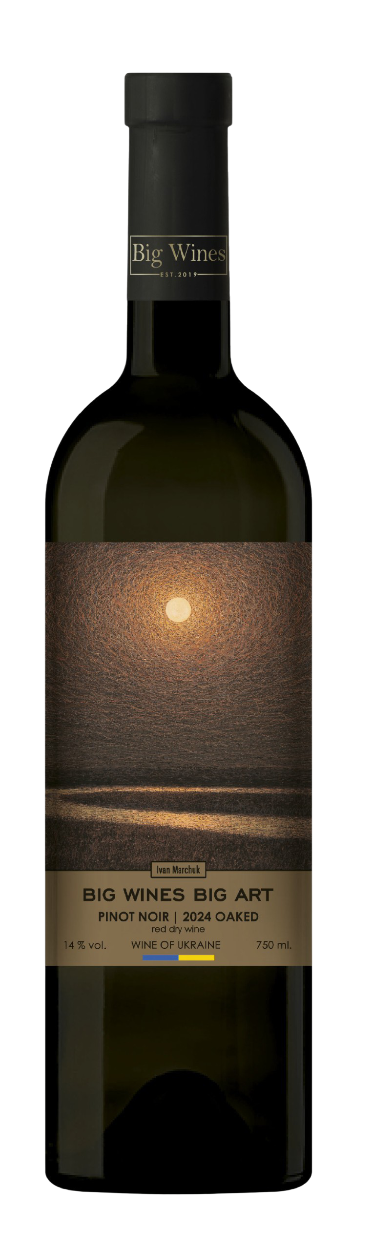 Вино BIG WINES BIG ART PINOT NOIR 2024 OAKED 12 місяців червоне сухе